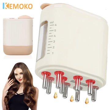 EMS Microcurrent Scalp Applicator Liquid Comb Essential Oil Guiding Scalp Massager Red Light Therapy Anti Hair Loss Portable