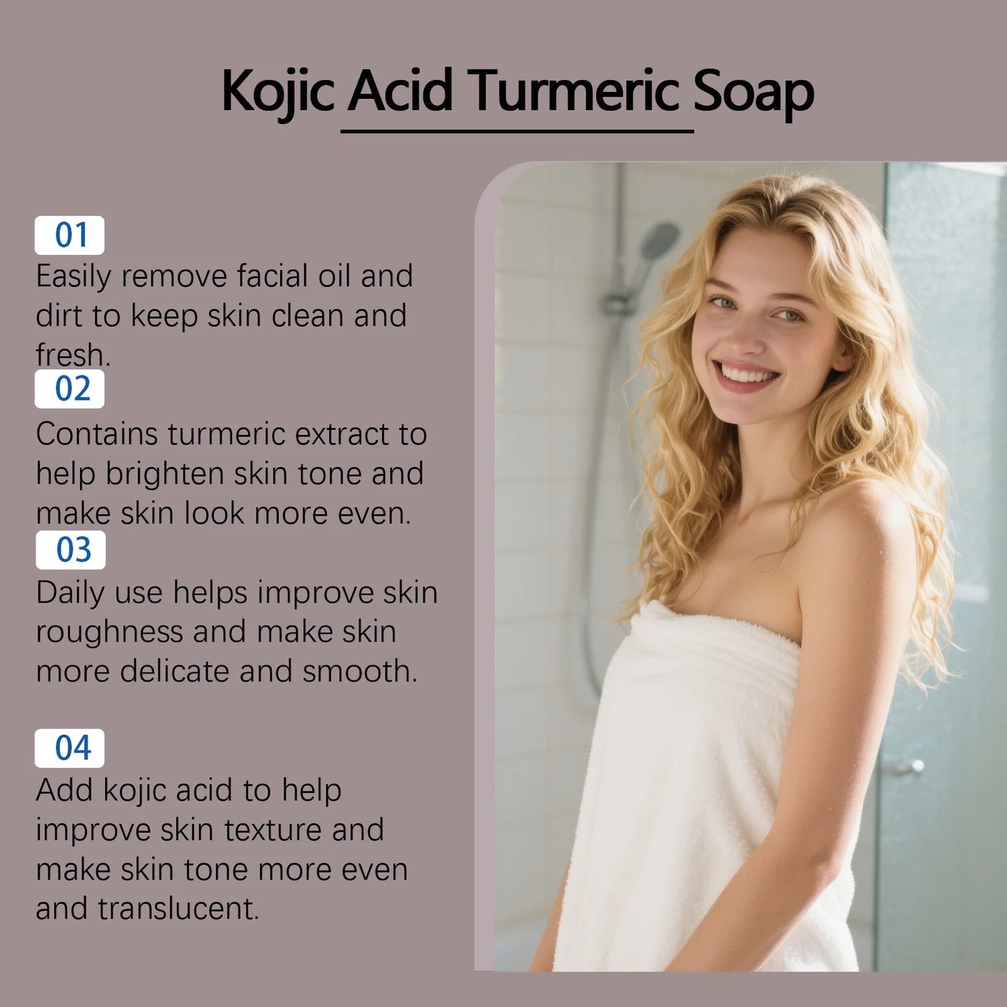 Turmeric Soap: Cleans Pores, Improves Skin Texture, Nourishes and Hydrates Body Skin, Suitable for Full Body Use