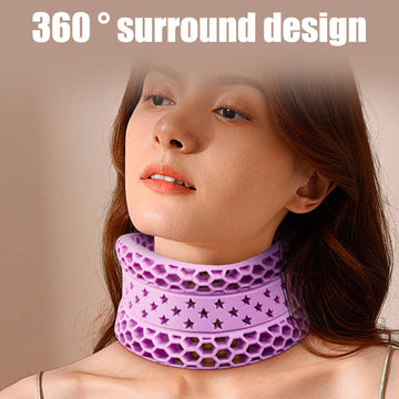 Soft Silicone Breathable Neck Brace Anti Bowing Scarf Neck Support Adjustable Braces For Home School Office Travel