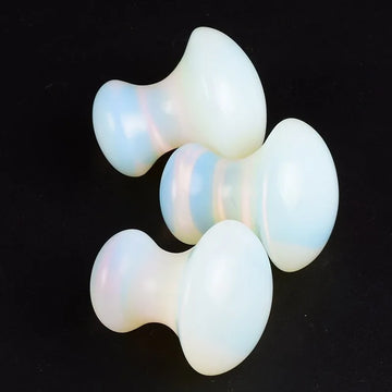Opalite Mushroom Face Gua Sha Natural jade Crystal Stone eye massager Skin Care Neck Body Scraping Board Beauty Product