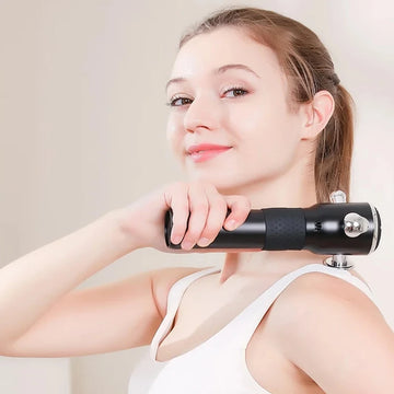 High Frequency Fascia Gun Handheld Cordless Rechargeable 3 Speeds Deep Muscle Massager with 4 Massage Heads for Full Body