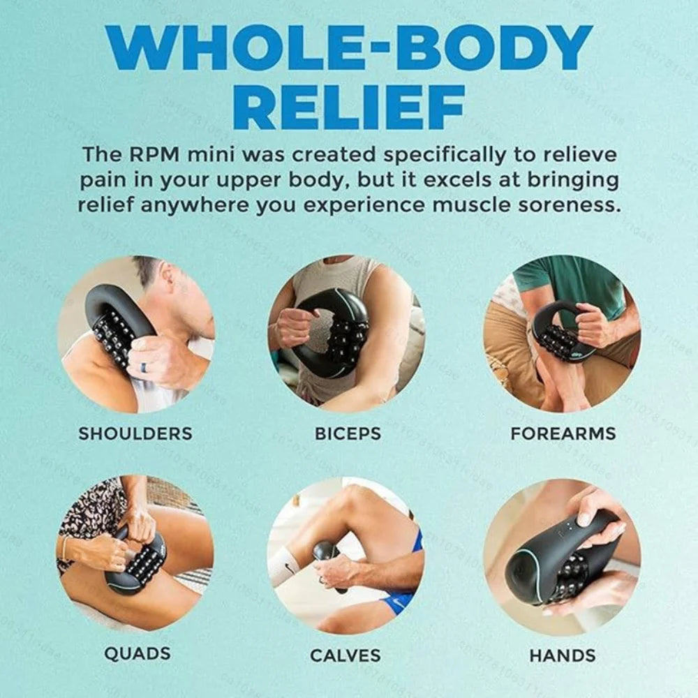 Electric Massage Roller Vibration Massage 3-Speed Rolling Deep Tissue Muscle Restoration Body Relief Percussion Massager