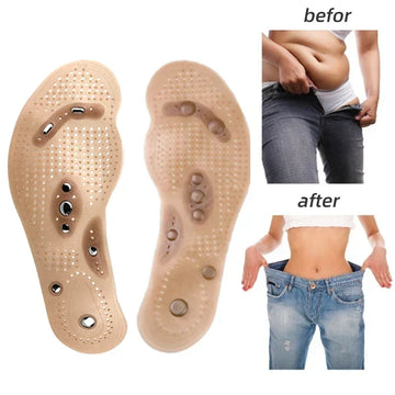 Foot Massager Magnetic Massage Insole Feet Massage Physiotherapy Therapy Acupressure Magnetic Massage Insole Slimming Insoles