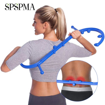 1Pcs Trigger Point Massage Tool, Shoulder Neck Back Leg Handheld Self Massager, Manual Massage Cane, Hook, Muscle Knot Remover