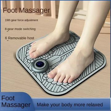 Foot Massager USB Charging Electric EMS Foot Massager Pad Electrical Muscle Stimulation Portable Feet Acupoints Massage Mat