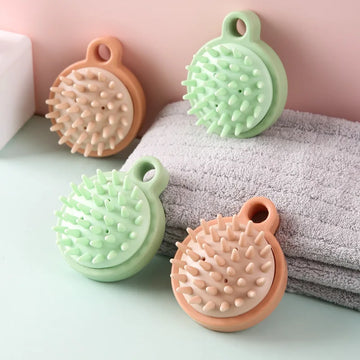 Wet and Dry Scalp Massage Brush Head Cleaning Adult Soft Household Bath Massage Comb Silicone Shampoo Brush Head Massager