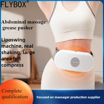 Electric Belly Shaking Massager Portable Wireless Abdominal Massage Belt Machine with Vibration Multi Modes Heated Fat Burner