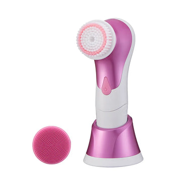 Double Headed Electric Facial Cleaning Brush for Pore Cleaning and Exfoliation IPX5 Waterproof 360 ° Rotation Face Clean Brush