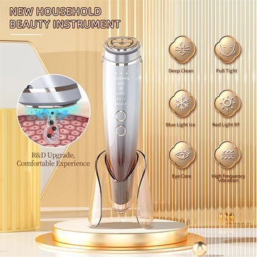6In1 Face Facial Massage Machine Care Lifting Device Facial Massager Photon Light Therapy Face and Neck Massager