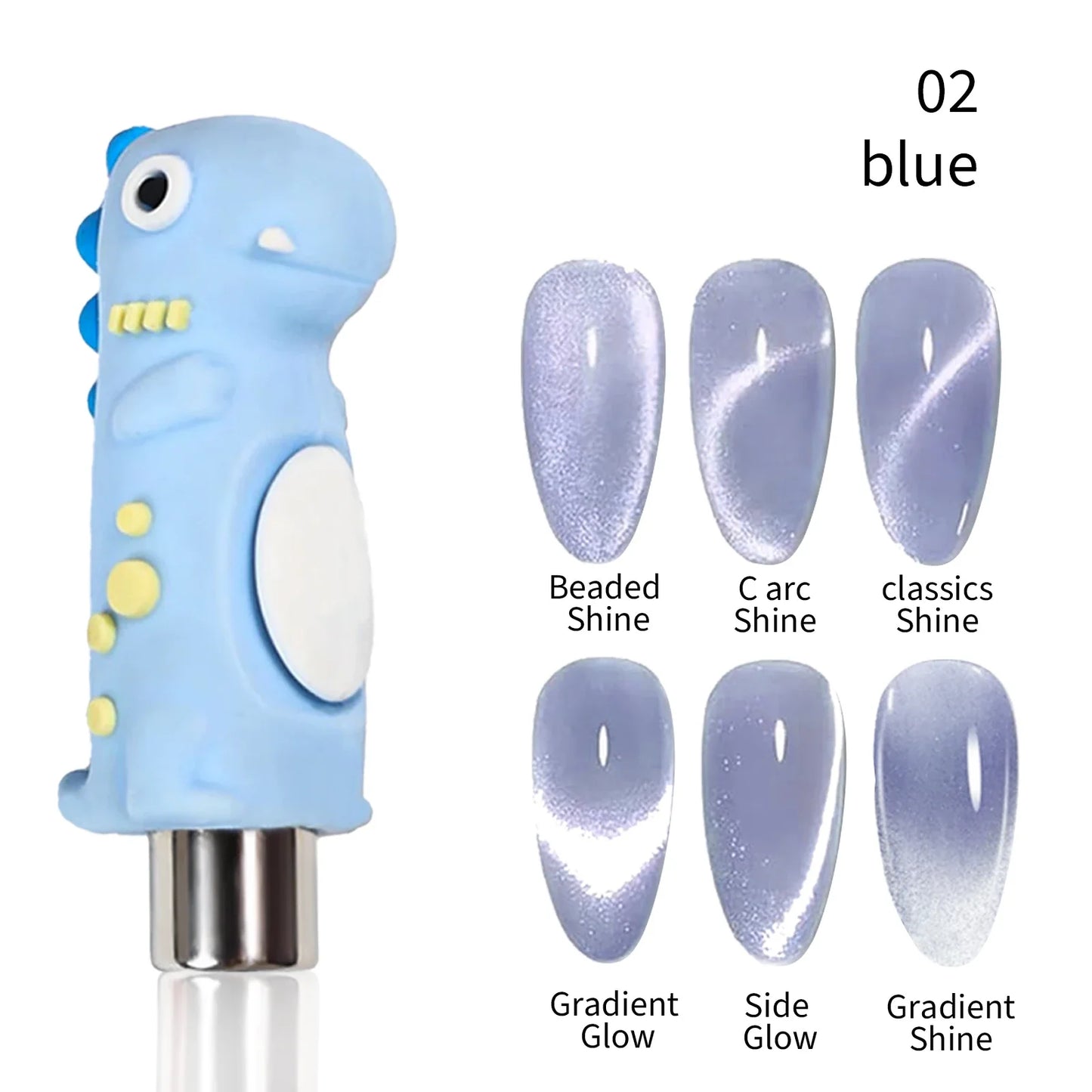 3 in 1 Nail Magnet Tool 3D Love Heart Cat Eye Nail Magnet Double Line Moon Snake Pattern French Nail UV Magnetic Stick Manicure