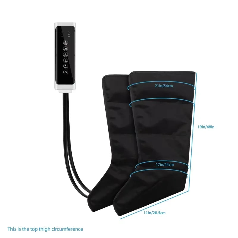 JinKairui Electric Pneumatic Leg Massager Extended Version for Deep Relaxation of Thighs, Calves and Feet with Remote Control
