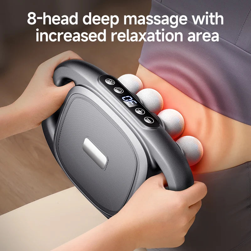 Fascia Gun Muscle Massager Gun High Frequency Back Waist Massage Machine 16-head Body Shoulder Professional Fascia Massage Gun