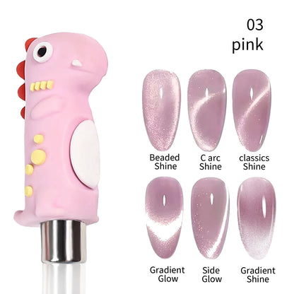 3 in 1 Nail Magnet Tool 3D Love Heart Cat Eye Nail Magnet Double Line Moon Snake Pattern French Nail UV Magnetic Stick Manicure
