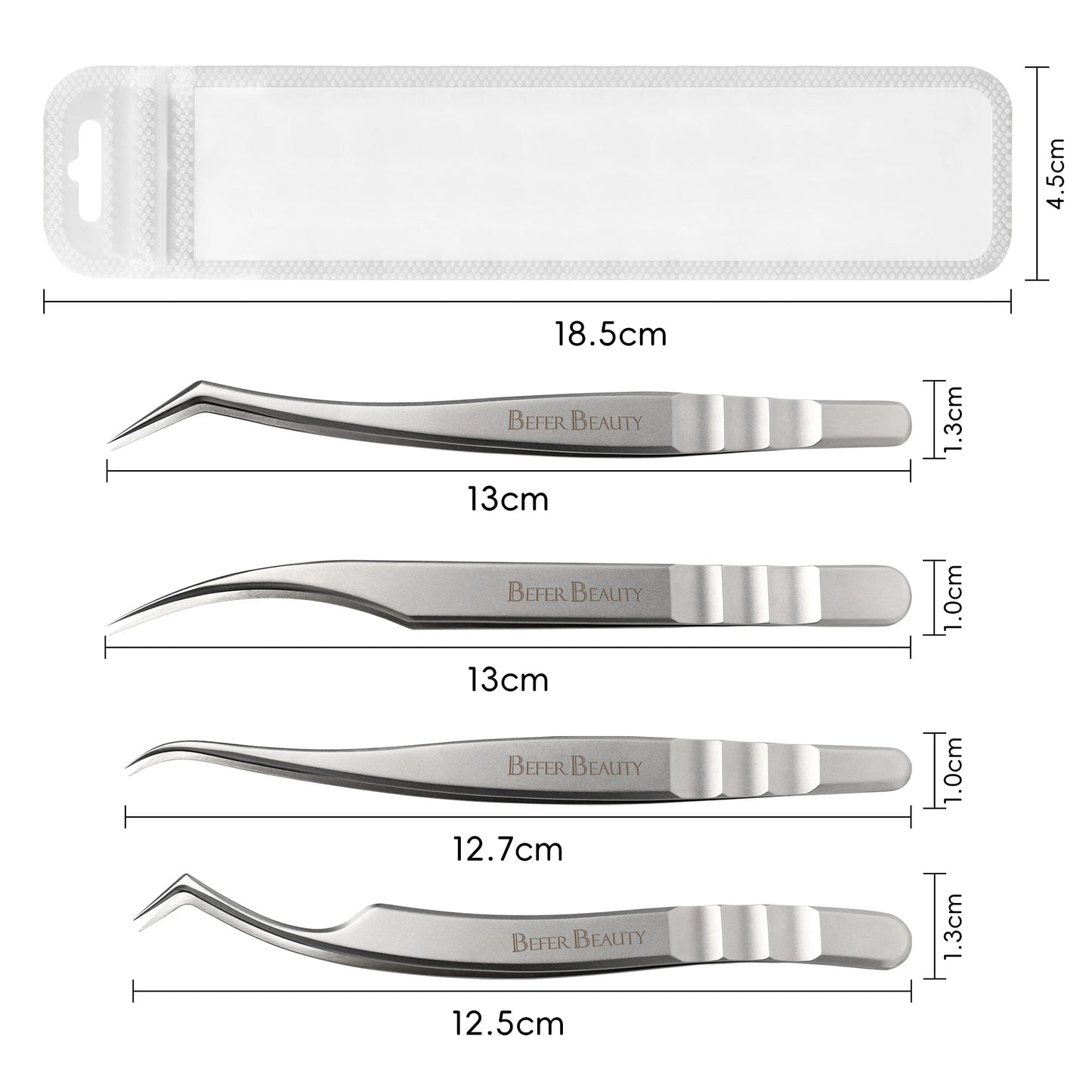 Anti-Static Tweezers Eyelash Extension Professional High Precision Volume Tweezer Stainless Steel Tweezers Antislip Makeup Tool