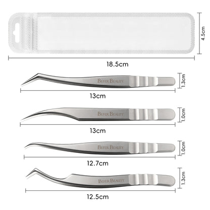 Anti-Static Tweezers Eyelash Extension Professional High Precision Volume Tweezer Stainless Steel Tweezers Antislip Makeup Tool