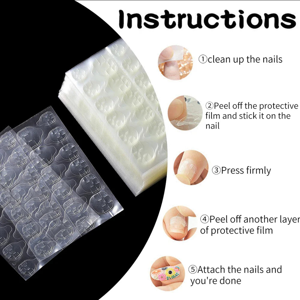 CNHIDS Wearable False Nail Jelly Glue Double Sided Fake Nail Art Adhesive Tape Glue Sticker Nail Glue DIY Manicure Tools