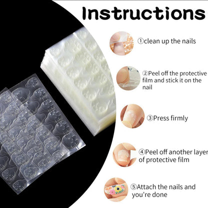 CNHIDS Wearable False Nail Jelly Glue Double Sided Fake Nail Art Adhesive Tape Glue Sticker Nail Glue DIY Manicure Tools