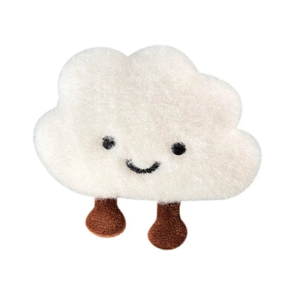 Cute Plush Smile Cloud Keychain Cotton Stuffed Doll Toy Keyring Backpack Bag Pendant Car Key Chains For Women Girls Gift