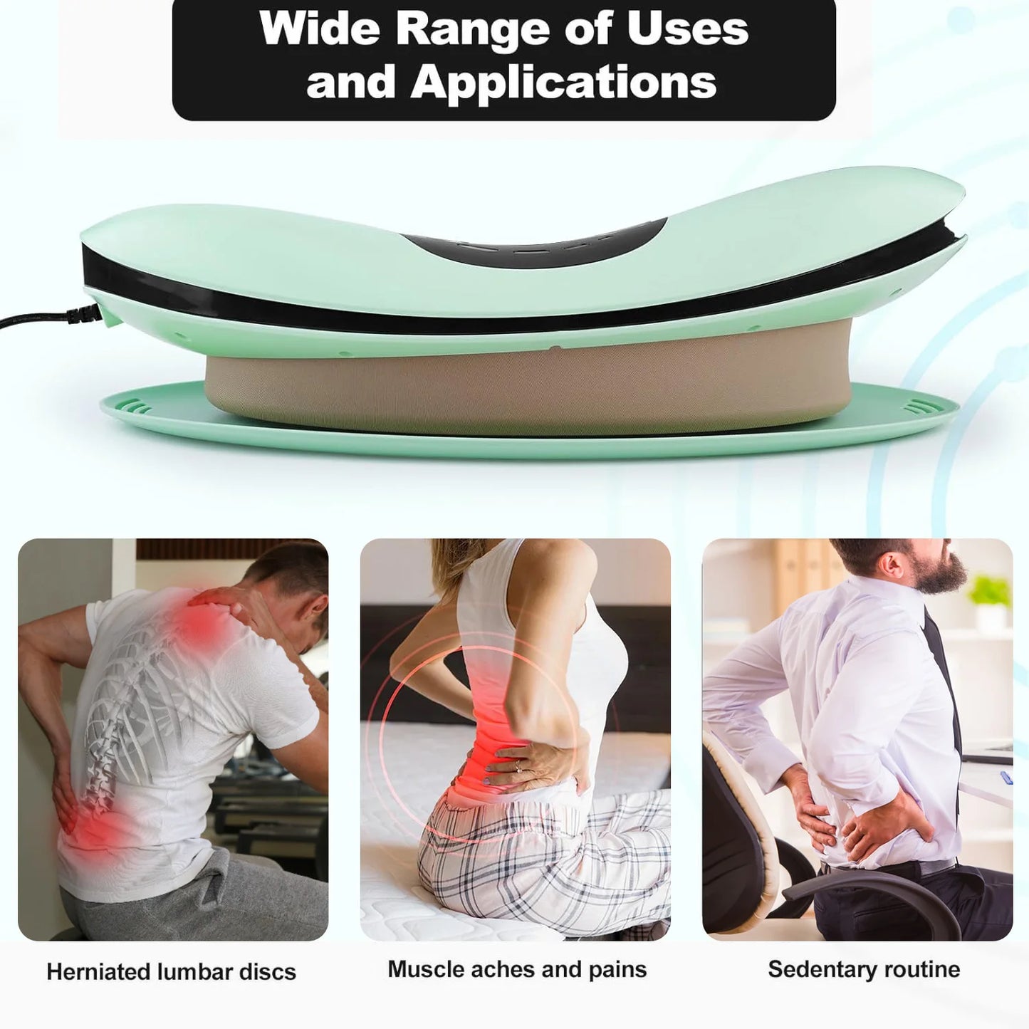 Intelligent Lumbar Soothing Device Electric Lumbar Massager With Hot Compress , Relieve Muscle And Vibration Lumbar Massager