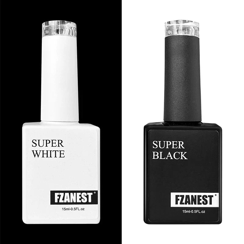 Super White Gel Polish Not Yellowing Super Black Nail Polish 15ml Bottles Private Label Colour Led uv Gel Nail Polish
