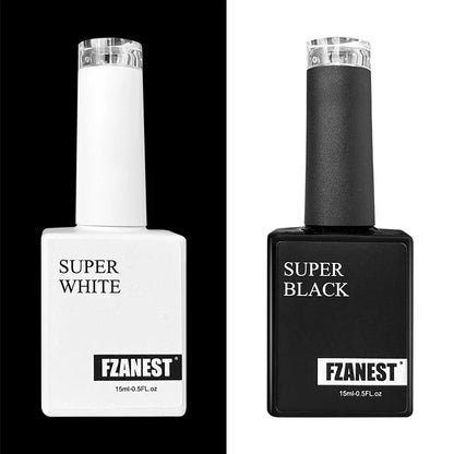 Super White Gel Polish Not Yellowing Super Black Nail Polish 15ml Bottles Private Label Colour Led uv Gel Nail Polish