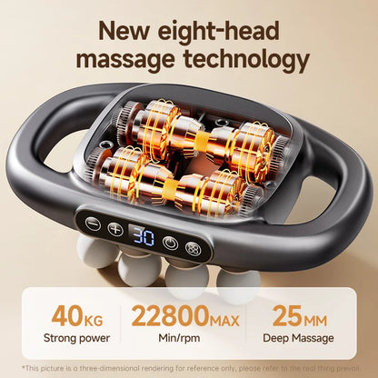 Fascia Gun Muscle Massager Gun High Frequency Back Waist Massage Machine 16-head Body Shoulder Professional Fascia Massage Gun