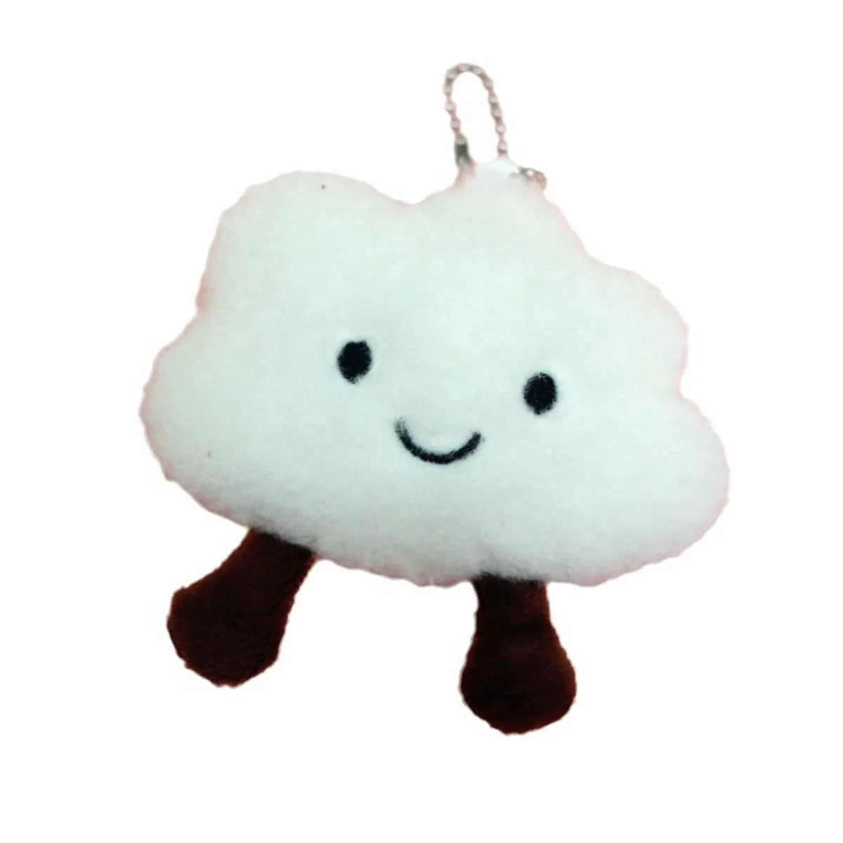 Cute Plush Smile Cloud Keychain Cotton Stuffed Doll Toy Keyring Backpack Bag Pendant Car Key Chains For Women Girls Gift
