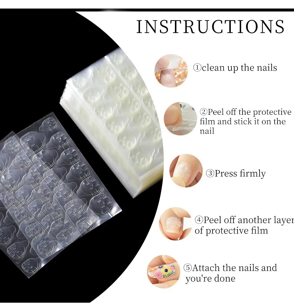 CNHIDS Wearable False Nail Jelly Glue Double Sided Fake Nail Art Adhesive Tape Glue Sticker Nail Glue DIY Manicure Tools