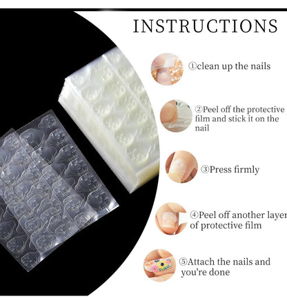 CNHIDS Wearable False Nail Jelly Glue Double Sided Fake Nail Art Adhesive Tape Glue Sticker Nail Glue DIY Manicure Tools