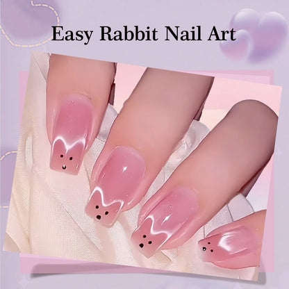 Nail Art Magnet Set Folded Ear Rabbit Cat Bear Cat Eye Magnet Stick Strong Heart-Shaped Magnet For DIY Gel Polish Magnetic Tools