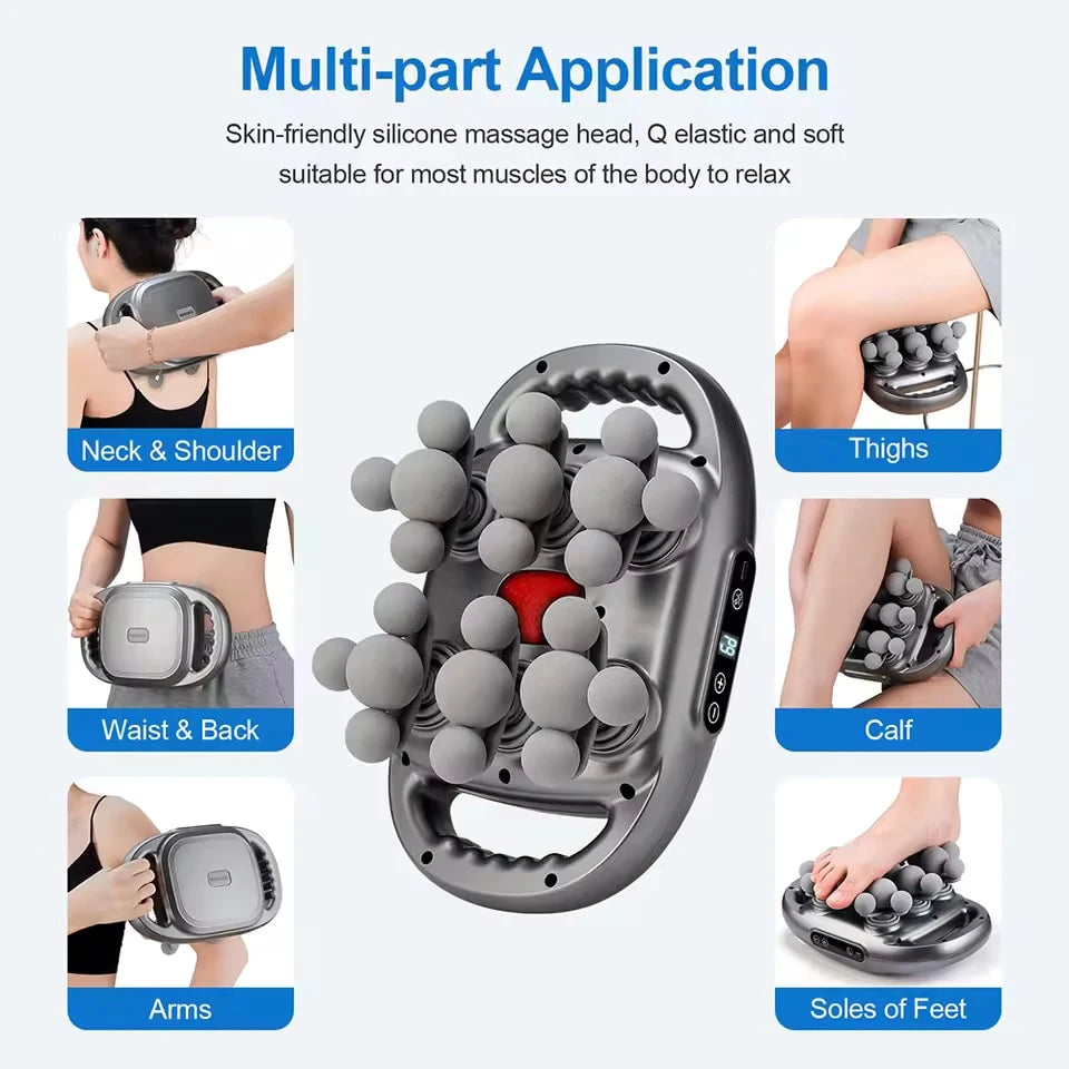 22 head Fascia Gun Muscle Massager Gun High Frequency Back Waist Massage Machine Body Shoulder Professional Fascia Massage Gun