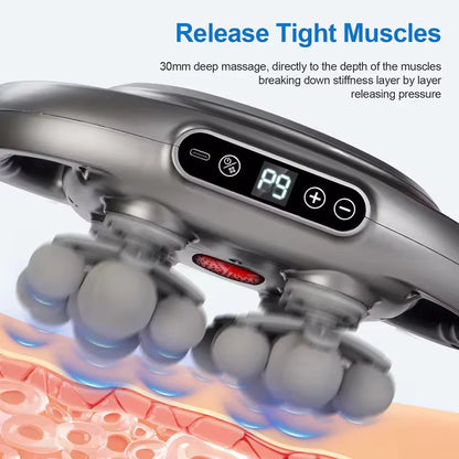 22 head Fascia Gun Muscle Massager Gun High Frequency Back Waist Massage Machine Body Shoulder Professional Fascia Massage Gun