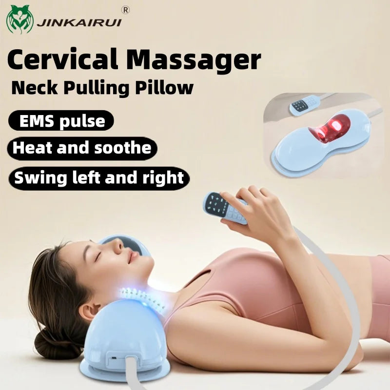 Cervical Massager Curvature Massage Traction Pillow Correction Neck Shoulder Protection Infrared Smart Cervical Massage Pillow
