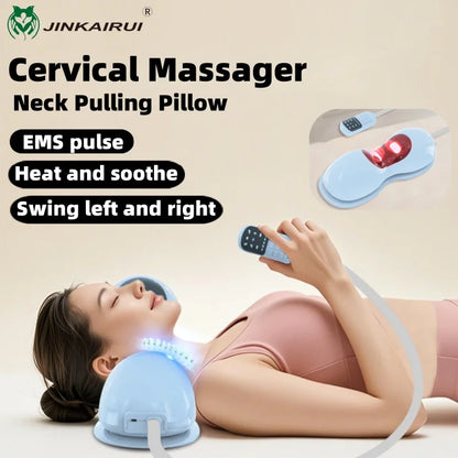 Cervical Massager Curvature Massage Traction Pillow Correction Neck Shoulder Protection Infrared Smart Cervical Massage Pillow