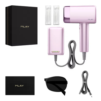 MLAY T14 Ice Cooling Hair Removal Device Bikini Facial Hair Laser Epilator with Replaceable Lens Women's Epilators Painless