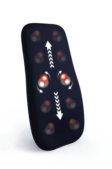 Masajeador de espalda Jinkairui, cojín de masaje con función de amasado, calor, para cuello y hombros, máquina de masaje corporal completo, masaje localizado.