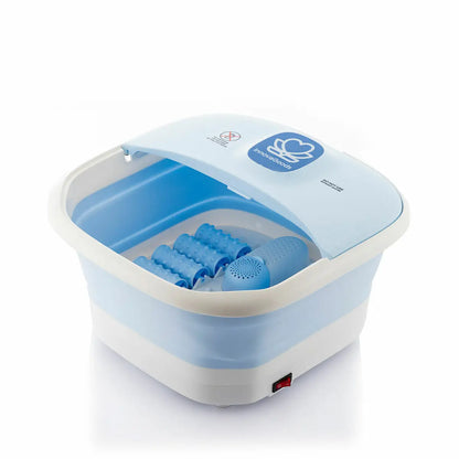 Innovagoods ®   Foldable foot spa 10 liters, bubble foot massager with vibration and infrared water heater, 10 rollers, pressure points feeling, rest, relaxation.