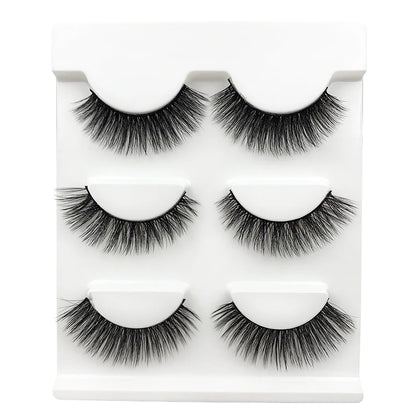 SHIDISHANGPIN 3 pairs 29 styles 3D Faux Mink Hair Soft False Eyelashes Fluffy Wispy Thick Lashes Handmade Lash Eye Makeup Tools