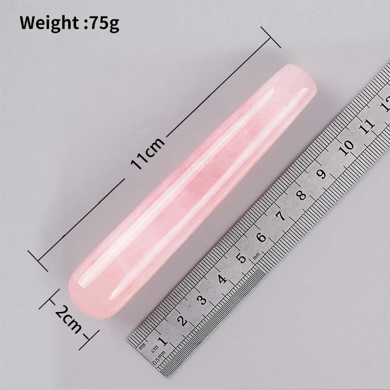 Wholesale Massage Wand Yoni Natural Crystal Mineral Quartz Acupoint Pen Face Care Tool Relax Body Beauty Health Massagestick