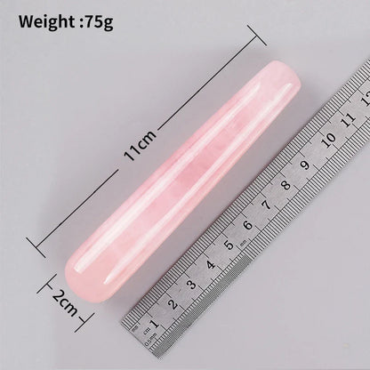 Wholesale Massage Wand Yoni Natural Crystal Mineral Quartz Acupoint Pen Face Care Tool Relax Body Beauty Health Massagestick