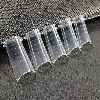 Poly Nail Gel Dual Forms Quick Building Extension Mold  Plastic Curve False Tips UV Builder Nail Art Tool