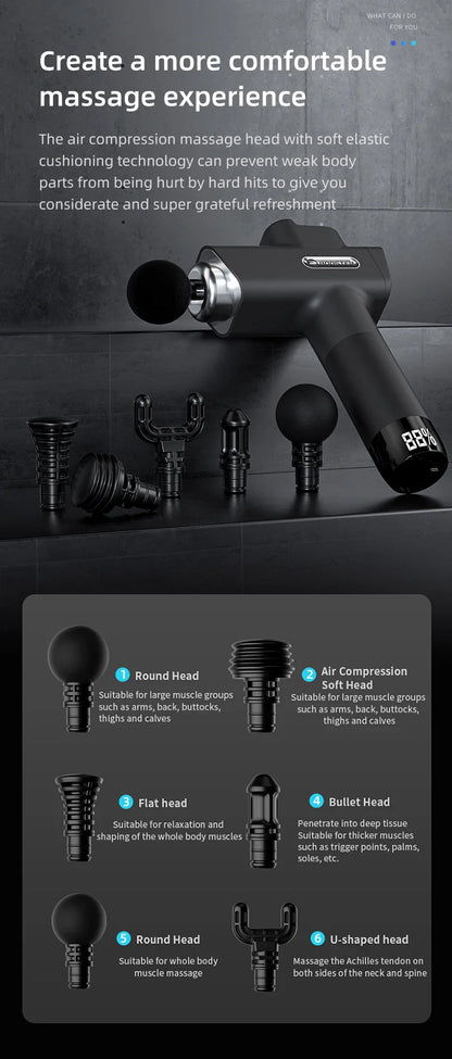 Booster M2-D Massage gun Deep Tissue Percussion Neck Back Body Massager Portable Fascia Gun Muscle Relaxation Electric Massager