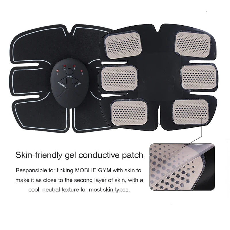 Electronic Abdominal Arm EMS Muscle Stimulator Body Slimming Hip Shaper Trainer Vibrating Massager Fitness Exercise Machine