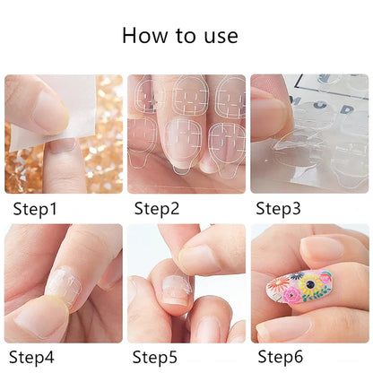 Nail Jelly glue Double Sided Tape Glue Sticker Fake Nail Glue 240pcs/10sheets