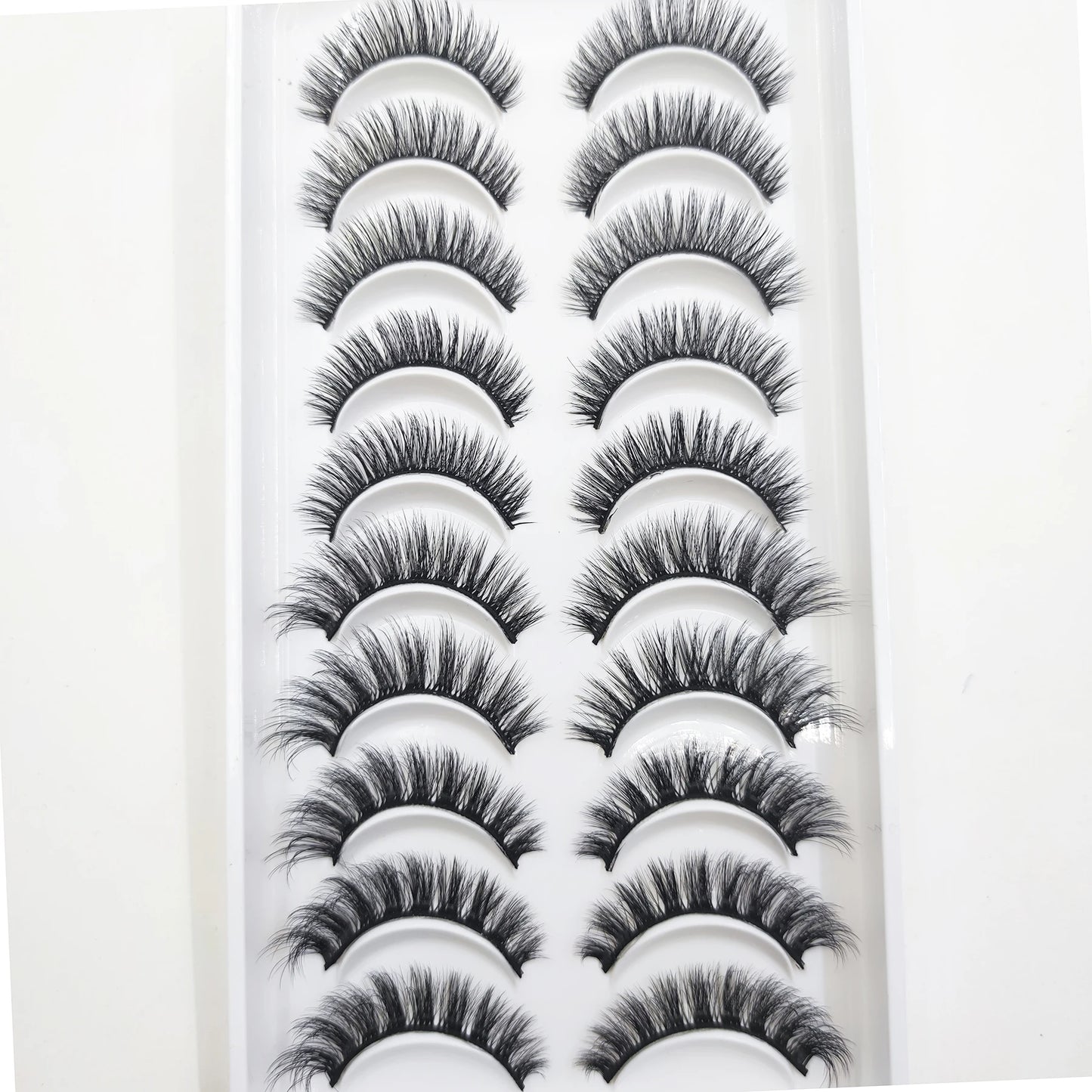 20 Style 10 Pairs Natural 3d Mink Lashes Soft False Eyelashes Cross Messy Dense Eye Lashes Extension Makeup Faux Cils Maquillaje