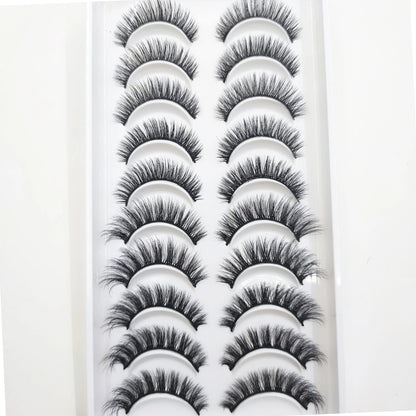 20 Style 10 Pairs Natural 3d Mink Lashes Soft False Eyelashes Cross Messy Dense Eye Lashes Extension Makeup Faux Cils Maquillaje