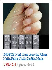 XXL Long Straight Square Shape Tips for Acrylic False Nail with Box Extra Long XL C Curve Tips Half Cover Nail Tip Manicure Tool