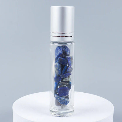 Crystal Jade Ball Roller Bottle Essential Oil Crushed Stone Natural Amethyst Healing Sphere Massage Around the Eyes Face Care