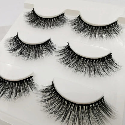 SHIDISHANGPIN 3 pairs 29 styles 3D Faux Mink Hair Soft False Eyelashes Fluffy Wispy Thick Lashes Handmade Lash Eye Makeup Tools