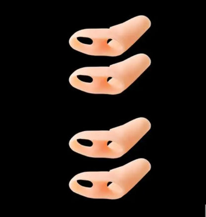 4pcs=2pairs Child Silicone Gel Foot Finger Toe Separator Thumb Protector Bunion Adjuster Hallux Valgus Pedicure For Kid